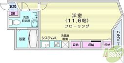 宮ヶ丘レジデンス神宮前 ワンルームの間取図画像