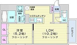 D-room発寒南 1LDKの間取図画像