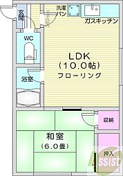 グリーンハウス 1LDKの間取図画像
