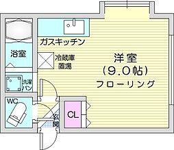 ライフステージ北26条 ワンルームの間取図画像