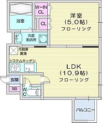 サムティ円山レジデンス 1LDKの間取図画像