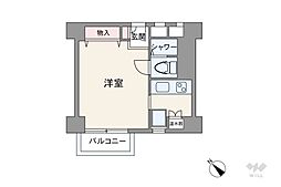 月島ハイツ 1Kの間取図画像