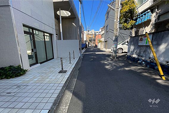 敷地北側の前面...
