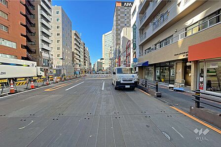 敷地南西側の前面道路(都道8号・目白通り)