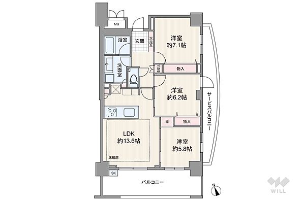 間取りを拡大表示