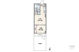 セントラル三田 1LDKの間取図画像