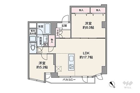 2LDK 間取り