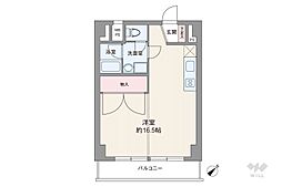 日興パレス南麻布 ワンルームの間取図画像