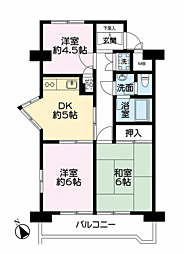 多摩川ハイホーム 3DKの間取図画像