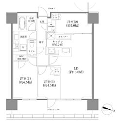 リビオタワー品川 3LDKの間取図画像