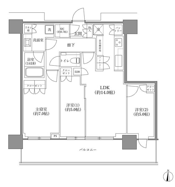 間取りを拡大表示