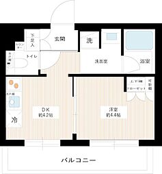 ARCOBALENOイタバシサクラガワ 1DKの間取図画像