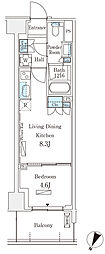 ロイヤルパークス赤羽サウス 1LDKの間取図画像
