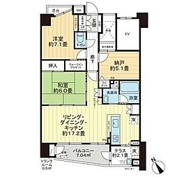 サンアリーナ中葛西 2SLDKの間取図画像