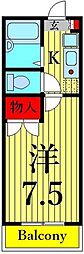 サンモール瑞江 1Kの間取図画像