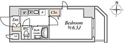 LaSanteURAYASU 1Kの間取図画像