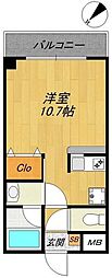 エスペランサ ワンルームの間取図画像