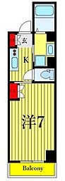 ステーションタワー浦安 1Kの間取図画像