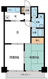 正栄ビル 2DKの間取図画像