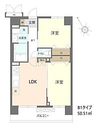 マリンルージュ浦安 2LDKの間取図画像