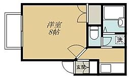 メゾン・ド・トラント 1Kの間取図画像