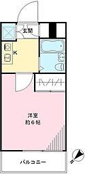 瑞江マキノビル 1Kの間取図画像
