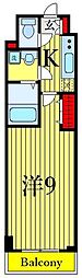 プルメリア 1Kの間取図画像