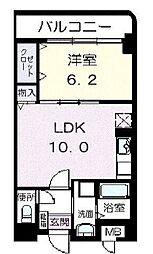 ラポール西大島イースト 1LDKの間取図画像