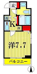 ヴェルト亀戸 1Kの間取図画像