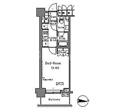 ParkAxis辰巳STAGE 1Kの間取図画像