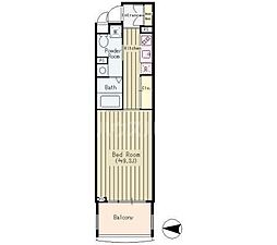 BONHEUR門前仲町 1Kの間取図画像