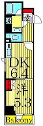 PASEO本所吾妻橋 1DKの間取図画像
