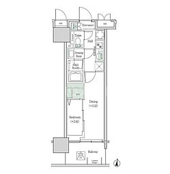 ブルックサイドレジデンス木場 2Kの間取図画像