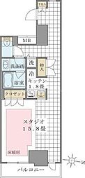 Brilliaist東雲キャナルコート 1Kの間取図画像
