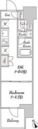 ウエリスアーバン水天宮前 1DKの間取図画像