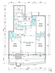 パークタワー勝どきミッド 3LDKの間取図画像
