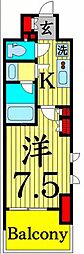 ルフォンプログレ清澄白河プレミア 1Kの間取図画像