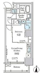 パークアクシス錦糸公園 1LDKの間取図画像