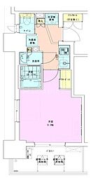 門前仲町レジデンス六番館 1Kの間取図画像
