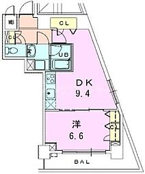 銀座レジデンス伍番館 1LDKの間取図画像