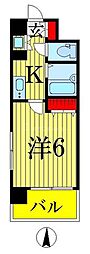 レジディア両国 1Kの間取図画像