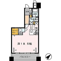 ロイヤルパークス豊洲 ワンルームの間取図画像