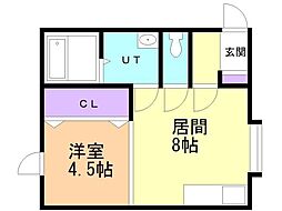 ハイツフォレスト 1LDKの間取図画像