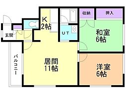 ウッドハウス追分 2階/202