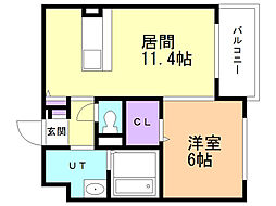 ニューピアザ 1LDKの間取図画像