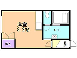 メゾン・ド・フラッシュ富岡 ワンルームの間取図画像