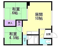 コーポいとう 2LDKの間取図画像
