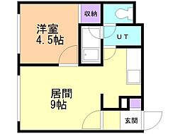 コンコンブル 1LDKの間取図画像