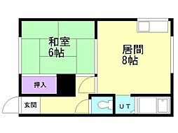 ハイツJ 1LDKの間取図画像