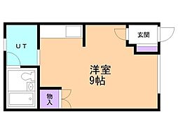 メゾンリーブル ワンルームの間取図画像